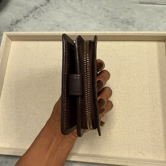 Louis Vuitton Damier Ebene Canvas Compact Zip Wallet - Picture 7 of 7